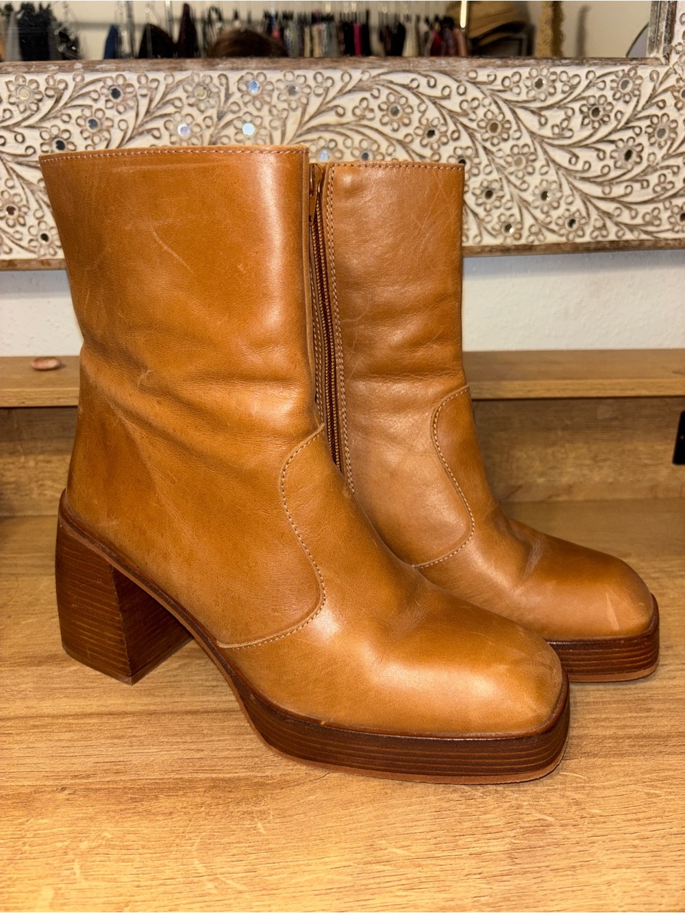 Free People Carmel Ruby Platform Ankle Boots